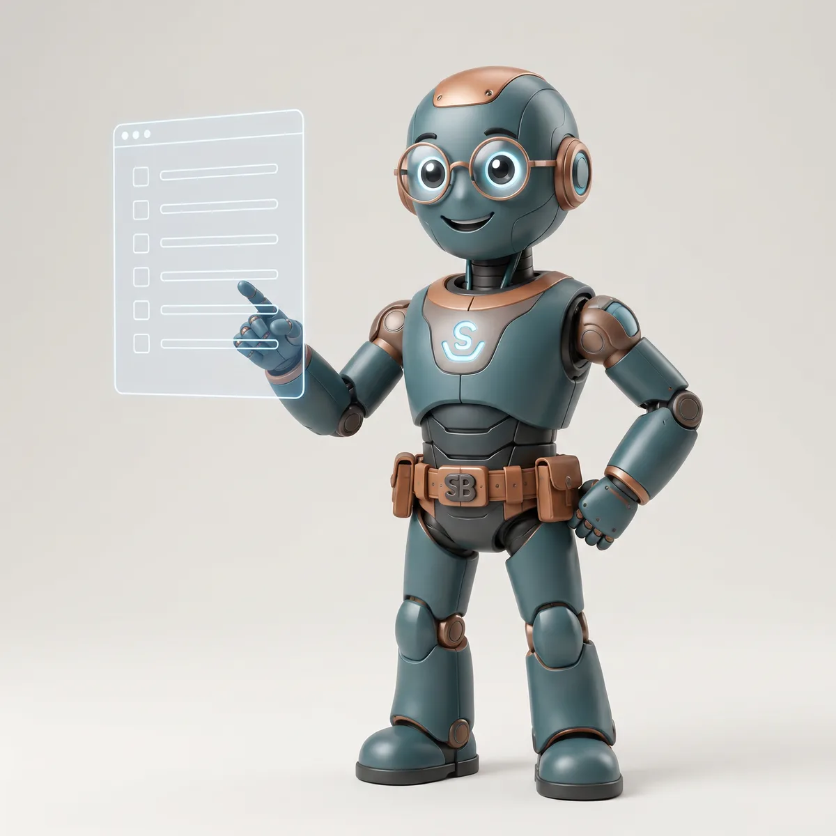 ServiceBuddy mascot pekar ut hjälpresurser